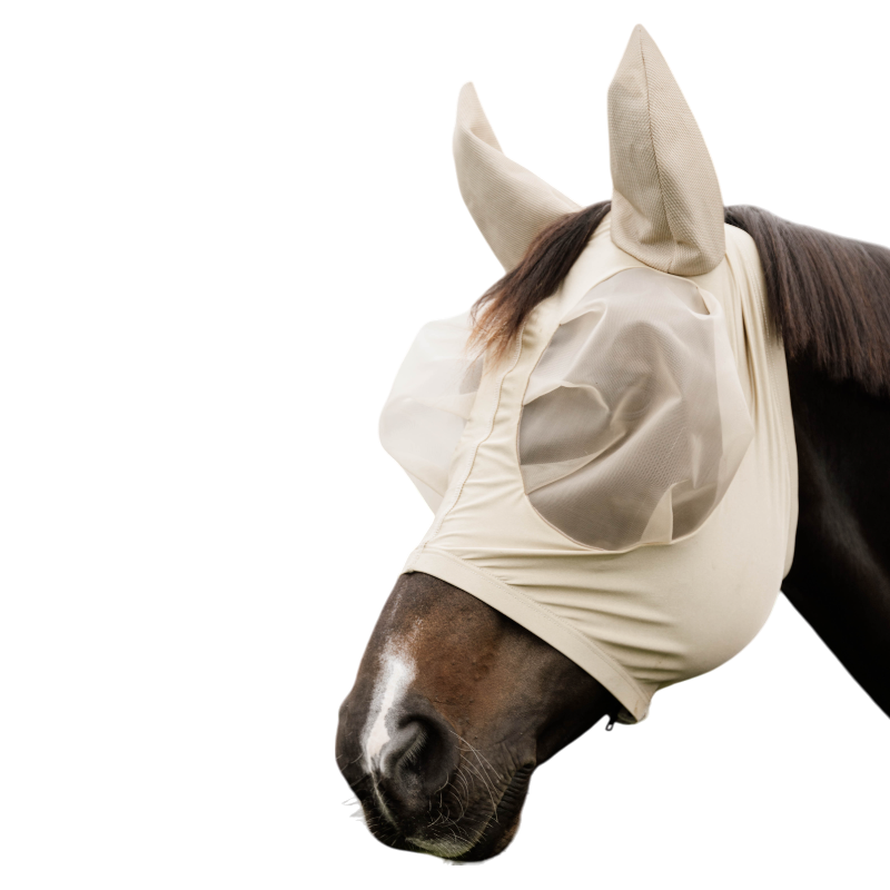 Kentucky Horsewear - Masque anti-mouches Slim Fit beige