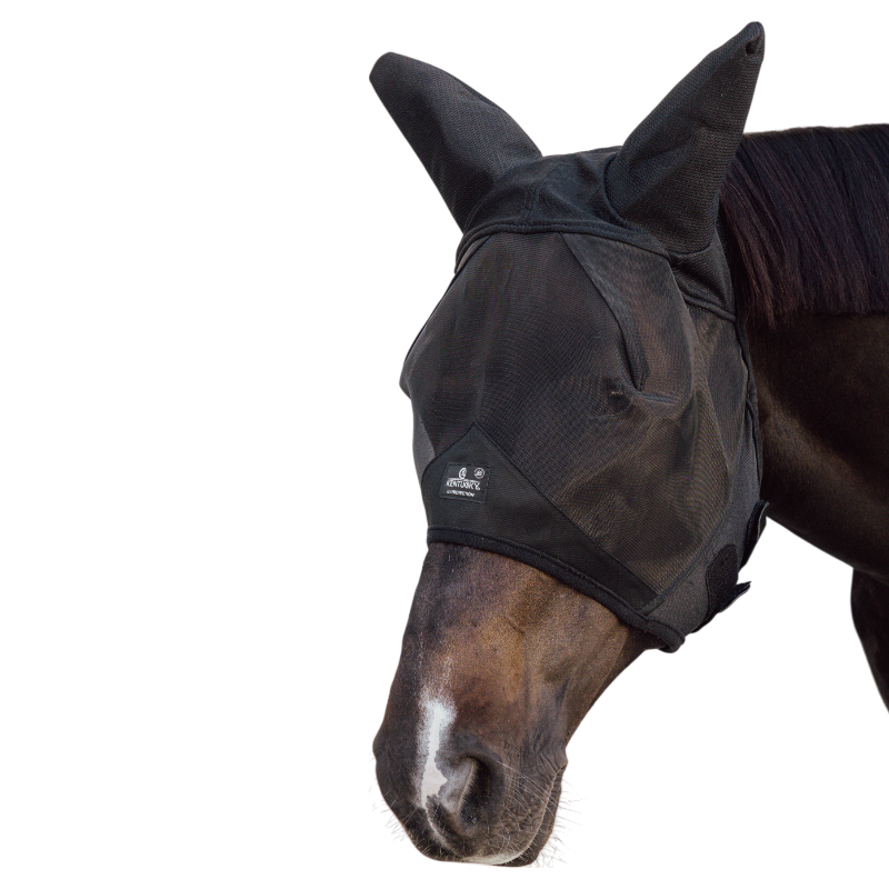 Kentucky Horsewear - Masque anti-mouches oreilles anti-bruit noir | - Ohlala