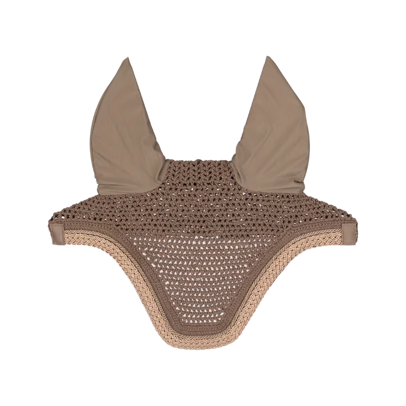 Kentucky Horsewear - Bonnet anti-bruit Wellington corde pailletée tressée beige
