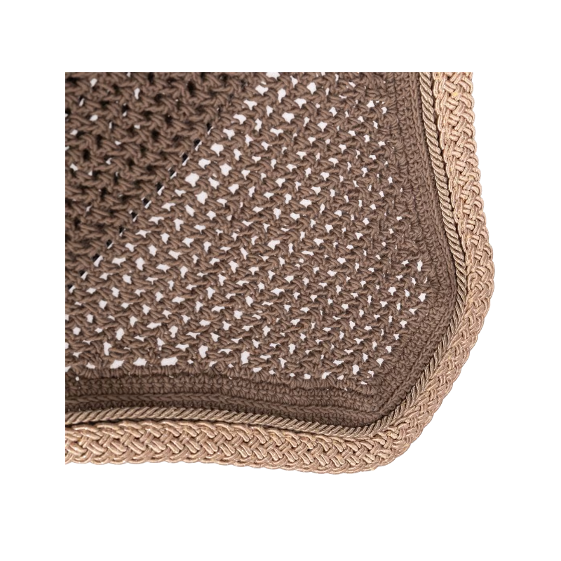 Kentucky Horsewear - Bonnet anti-bruit Wellington corde pailletée tressée beige
