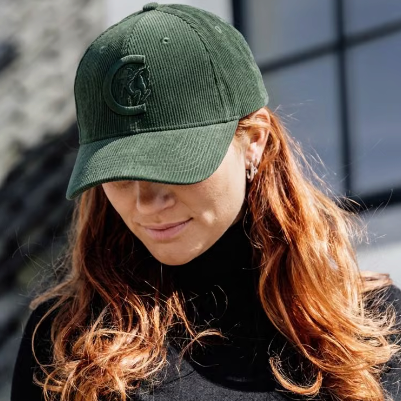 Kentucky Horsewear - Casquette unisexe Corduroy vert foncé