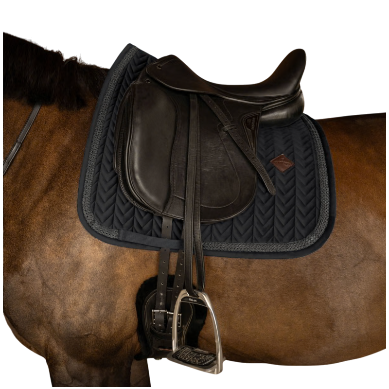 Tapis de dressage Velvet Fishbone glitter noir - Kentucky Horsewear