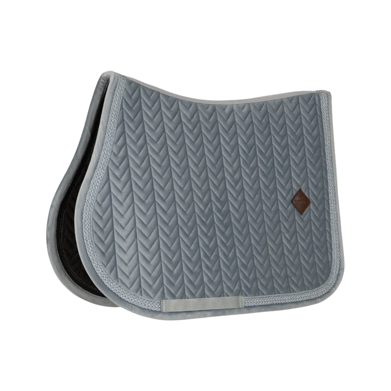 Tapis de selle Velvet Fishbone glitter bleu - Kentucky Horsewear