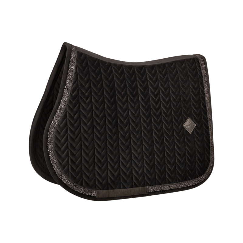 Tapis de selle Velvet Fishbone glitter noir - Kentucky Horsewear