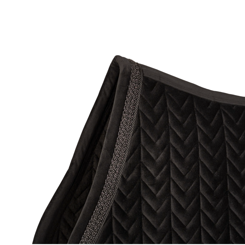 Tapis de selle Velvet Fishbone glitter noir - Kentucky Horsewear