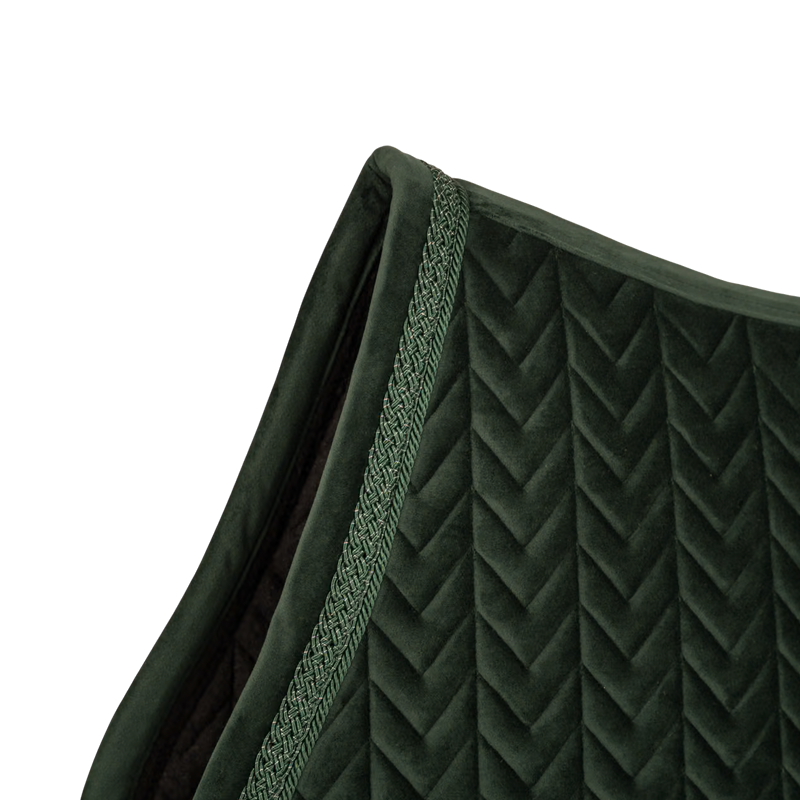 Tapis de selle Velvet Fishbone glitter vert foncé - Kentucky Horsewear