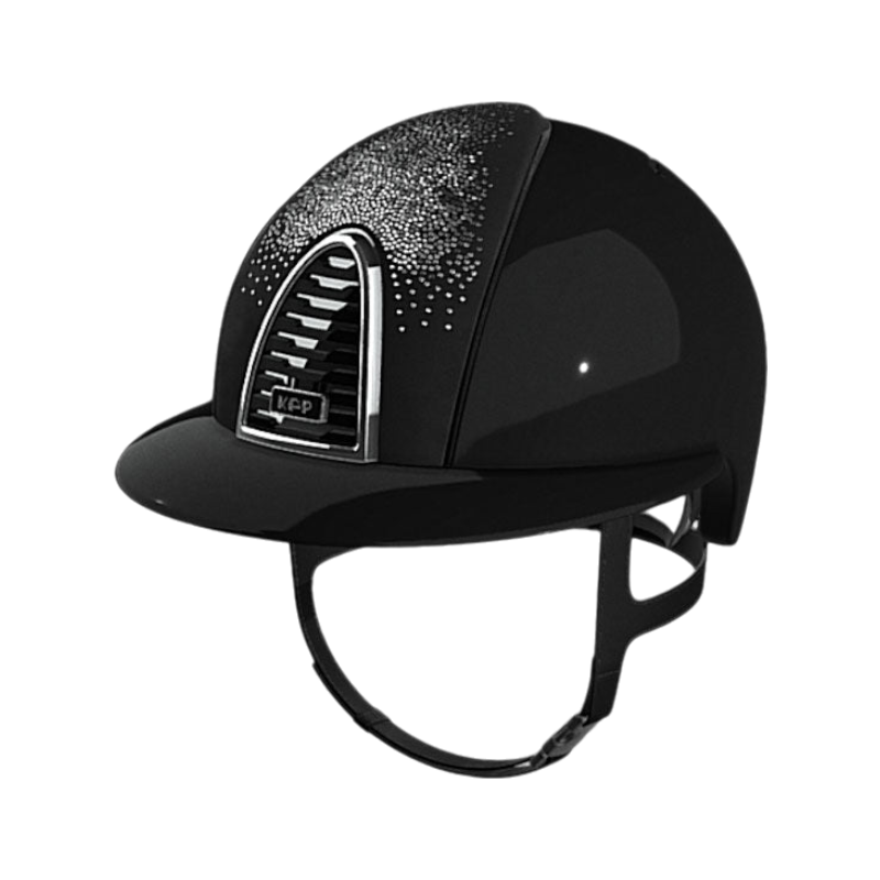 Samshield Casque d'équitation Miss Shield Glossy 2.0 Black Chrome Noir