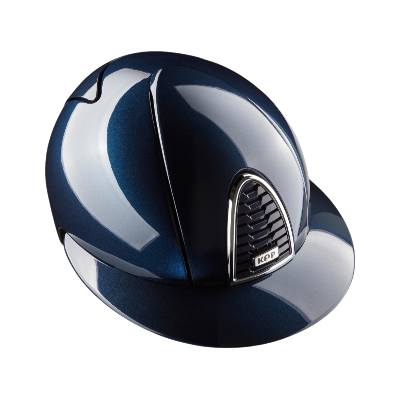 KEP - Casque d'équitation Cromo 2.0 New Shine blue visière polo | - Ohlala