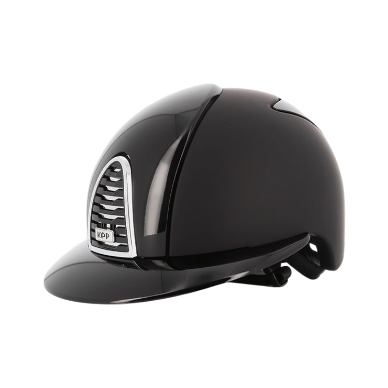 KEP - Casque d'équitation Cromo 2.0 Textile/ Polish noir visière polo | - Ohlala