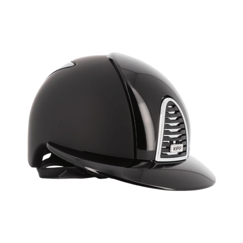 KEP - Casque d'équitation Cromo 2.0 Textile/ Polish noir visière polo | - Ohlala