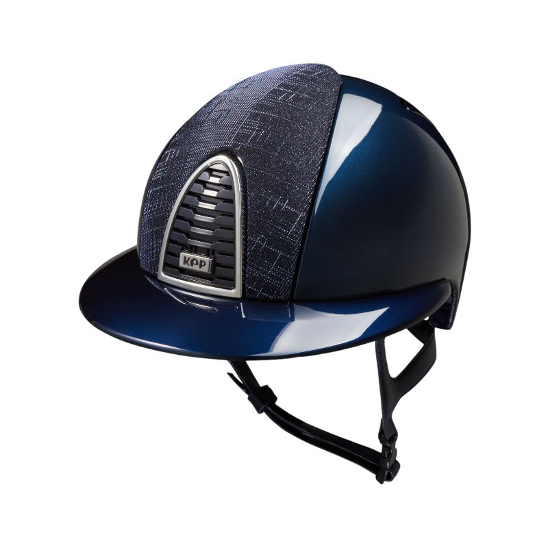 KEP - Casque d'équitation Cromo 2.0 édition limitée Shine Galassia blue visière polo | - Ohlala