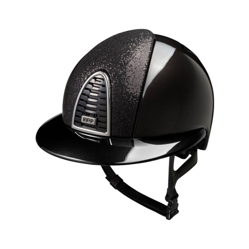 KEP - Casque d'équitation Cromo 2.0 édition limitée Shine Glitter black visière polo | - Ohlala