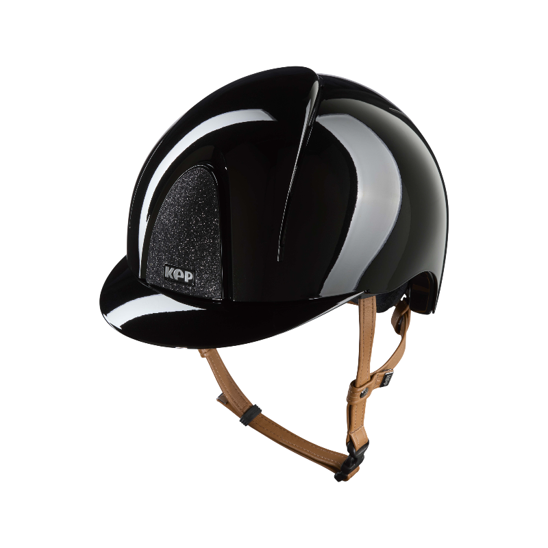 KEP - Casque d'équitation Smart Nova Metal Polish black Star black visière standard jugulaire beige | - Ohlala