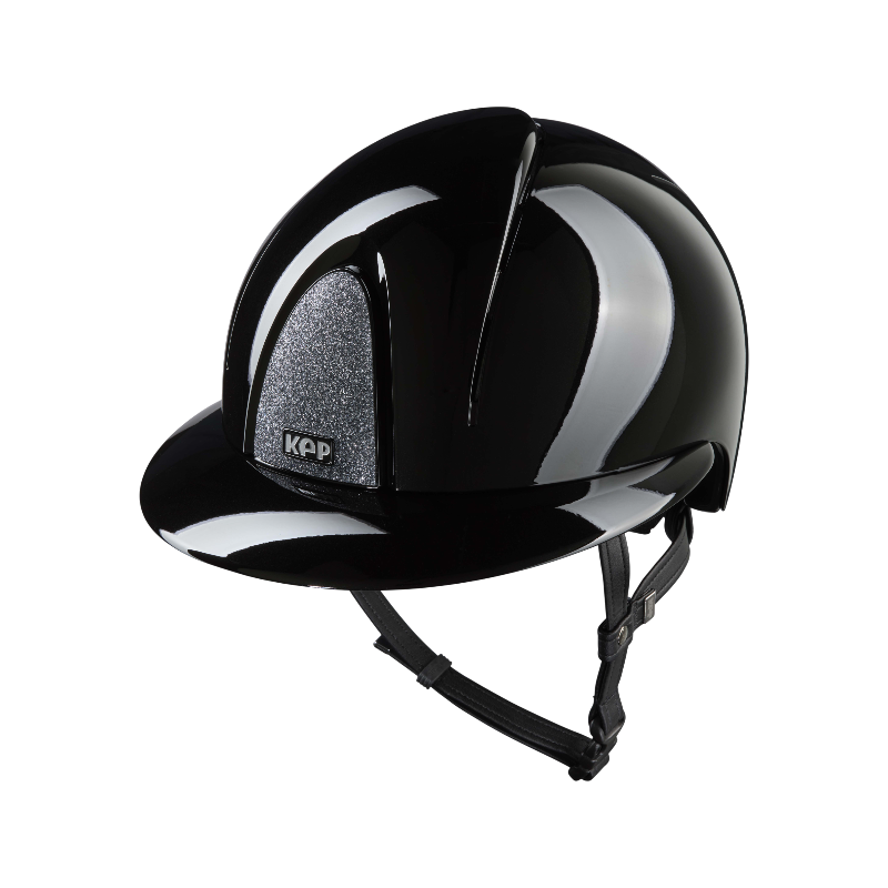 KEP - Casque d'équitation Smart Nova Metal Polish black Star silver visière polo | - Ohlala