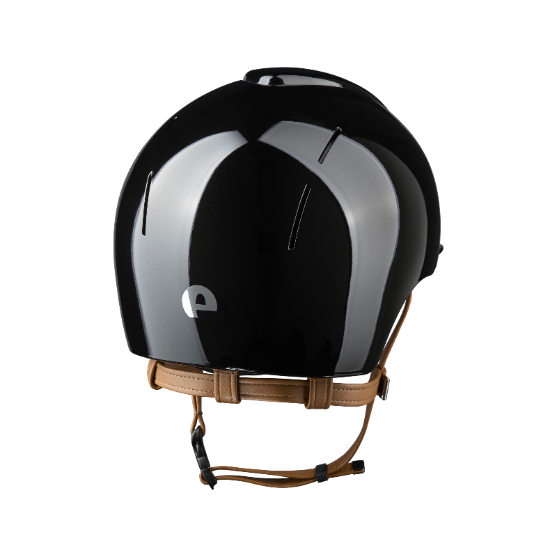 KEP - Casque d'équitation Smart Nova Metal Polish black visière standard jugulaire beige