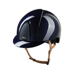 KEP - Casque d'équitation Smart Nova Metal Polish blue Star blue visière standard jugulaire beige | - Ohlala
