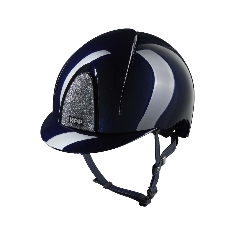 KEP - Casque d'équitation Smart Nova Metal Polish blue Star silver visière standard | - Ohlala