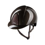 KEP - Casque d'équitation Smart Nova Metal Polish marron Star marron visière standard | - Ohlala