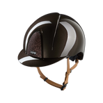 KEP - Casque d'équitation Smart Nova Metal Polish marron Star marron visière standard jugulaire beige | - Ohlala