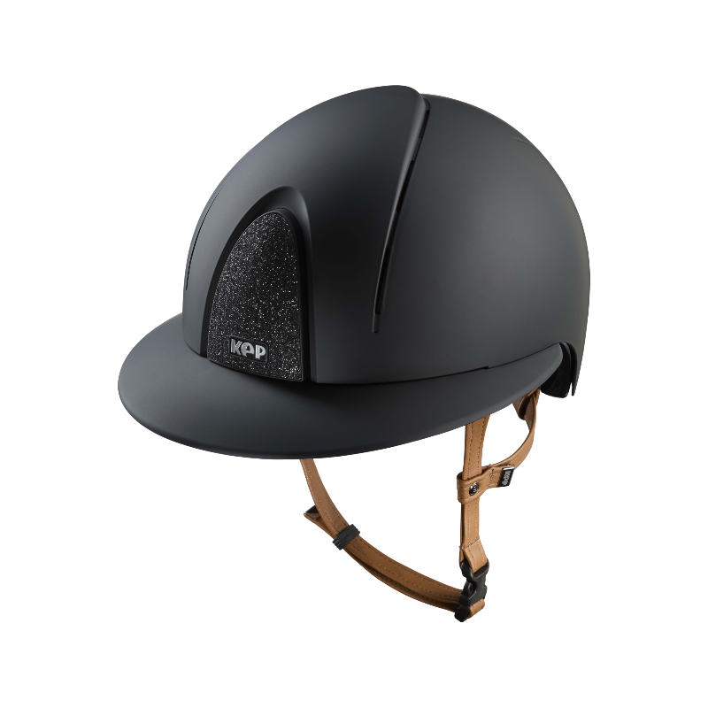 KEP - Casque d'équitation Smart Nova Textile black Star black visière polo jugulaire beige | - Ohlala
