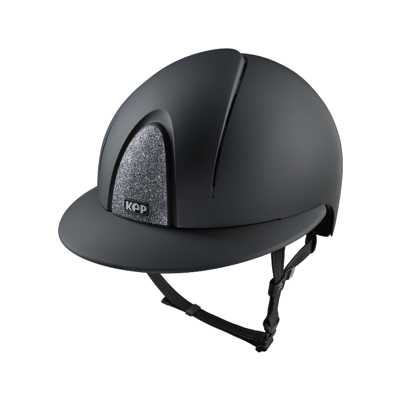 KEP - Casque d'équitation Smart Nova Textile black Star silver visière polo | - Ohlala