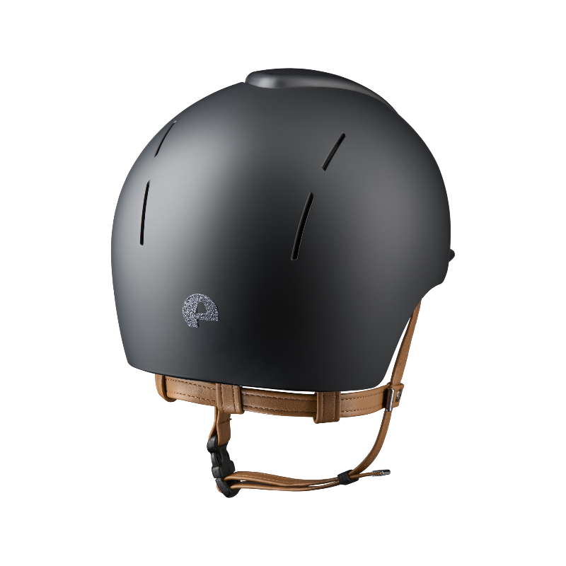 KEP - Casque d'équitation Smart Nova Textile black Star silver visière standard jugulaire beige | - Ohlala