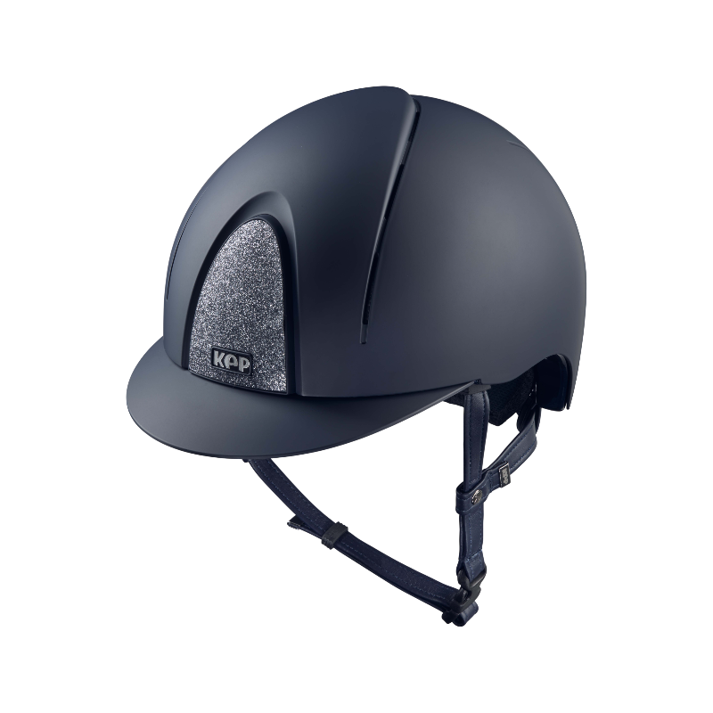 KEP - Casque d'équitation Smart Nova Textile blue Star silver visière standard | - Ohlala