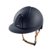 KEP - Casque d'équitation Smart Nova Textile blue visière polo jugulaire beige | - Ohlala