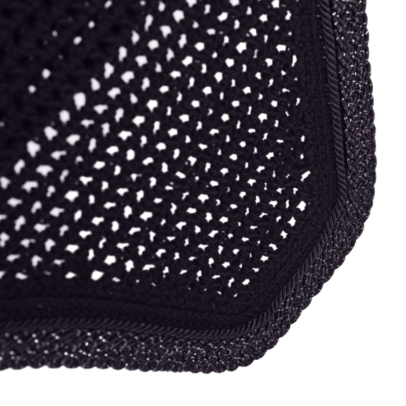 Bonnet anti-bruit Wellington corde pailletée tressée marine - Kentucky Horsewear