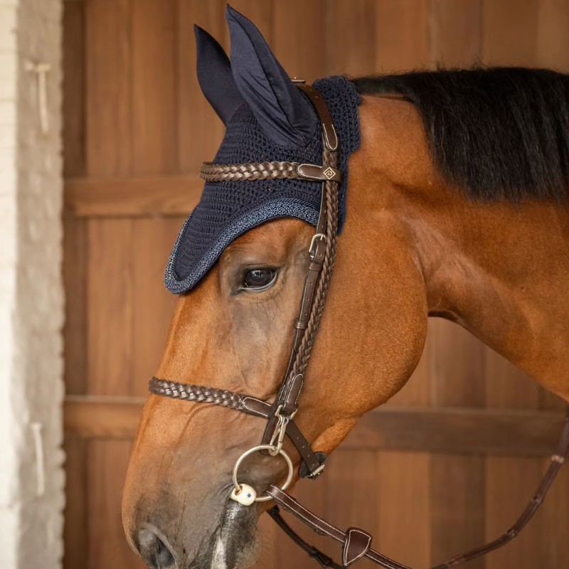 Kentucky Horsewear - Bonnet Wellington corde pailletée tressée marine