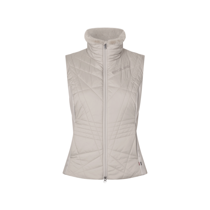 Kingsland - Doudoune d'équitation manches courtes femme KLAlba beige dove