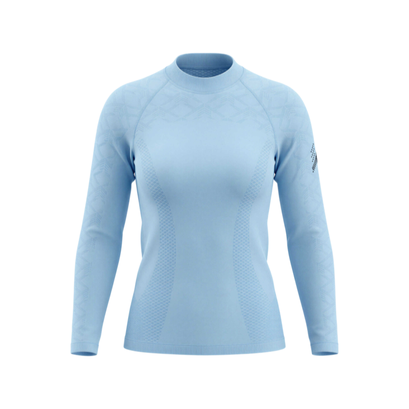 K By Equithème - Baselayer femme Seamless K-AGILITY bleu ciel