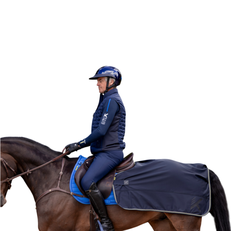 K By Equithème - Couvre-reins carré softshell K-EROS marine