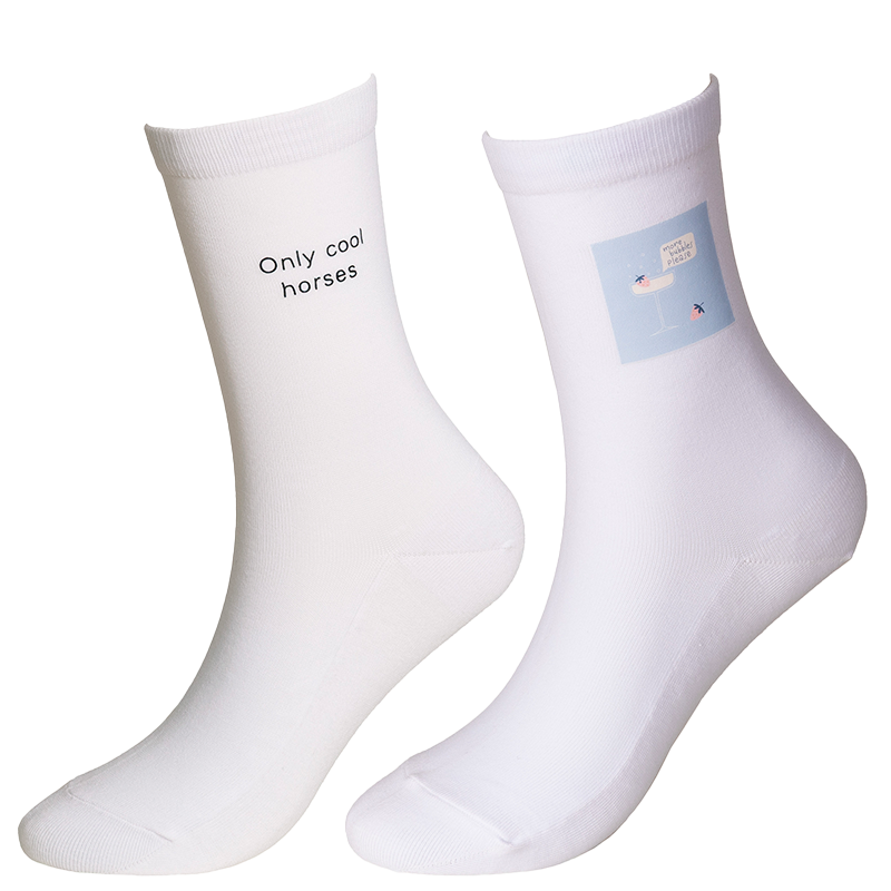 Kentucky Horsewear - Chaussettes d'équitation Cool Horses blanches x2