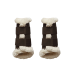 Kentucky Horsewear - Paard Turnout Air synthetisch schapenvacht beenbeschermers bruin | - Ohlala