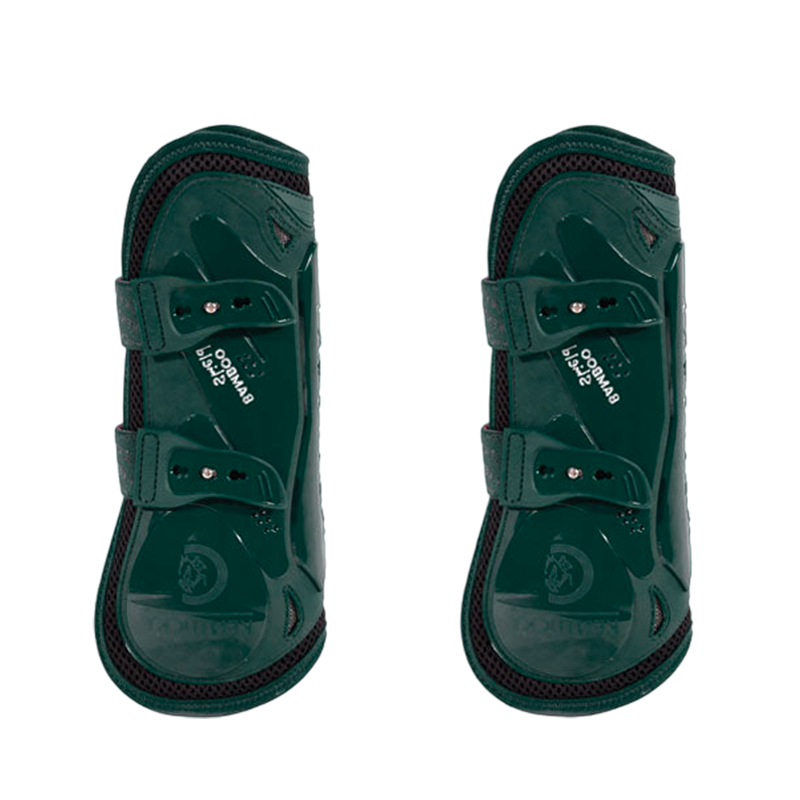 Kentucky Horsewear - Guêtres ouvertes Bamboo Elastic vert foncé x2