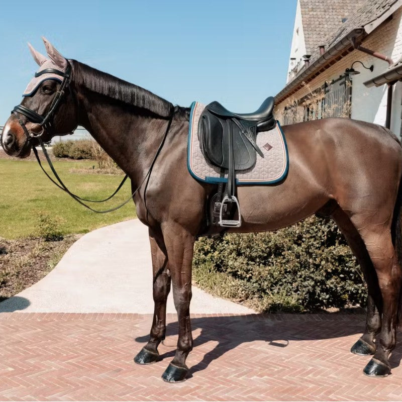 Kentucky Horsewear - Tapis de dressage pied de poule bordeaux/ navy