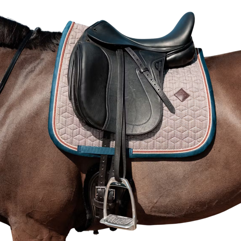 Kentucky Horsewear - Tapis de dressage pied de poule bordeaux/ navy