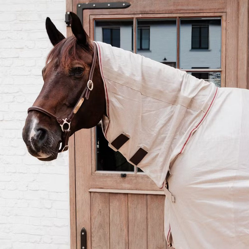 Kentucky Horsewear - Vliegendeken Comfort Classic beige/bordeaux | - Ohlala