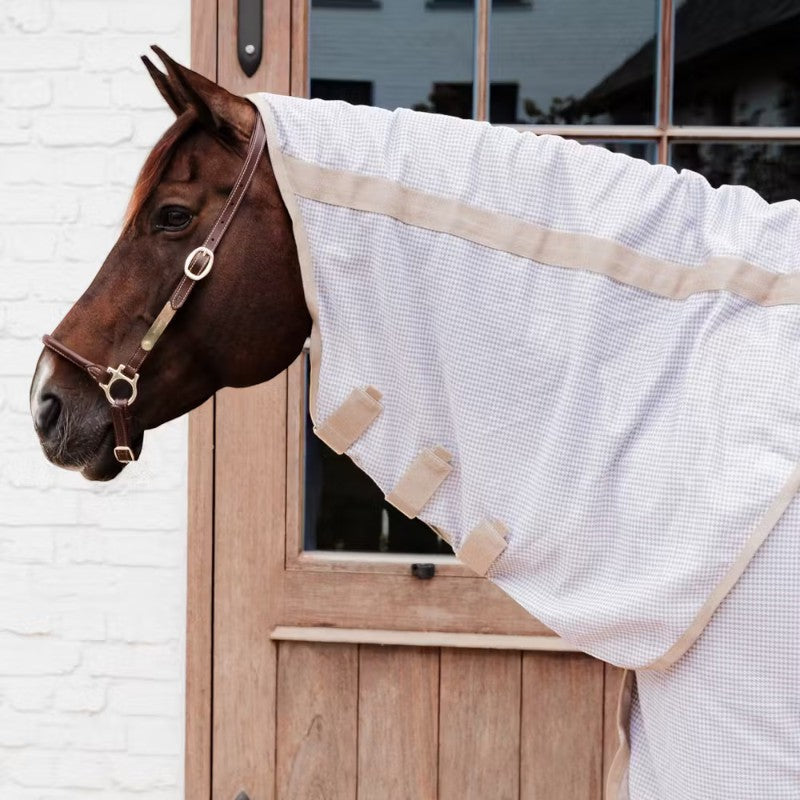 Kentucky Horsewear - Couverture anti-mouches Confort pied de poule beige | - Ohlala