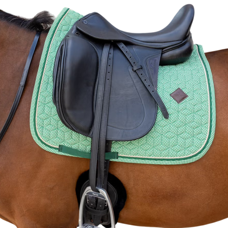 Kentucky Horsewear - Tapis de dressage Velvet Printing chess vert