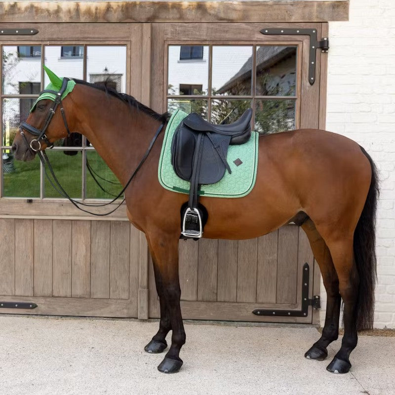Kentucky Horsewear - Tapis de dressage Velvet Printing chess vert