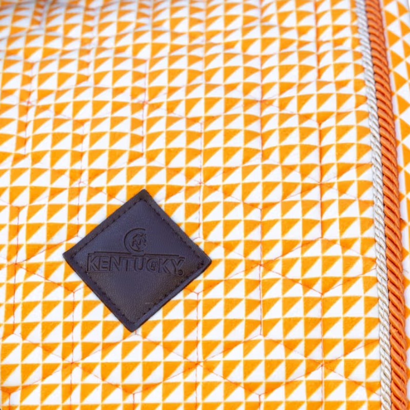 Kentucky Horsewear - Tapis de dressage Velvet Printing flags orange