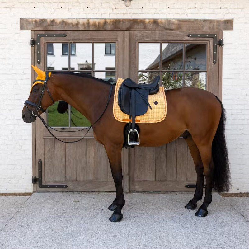 Kentucky Horsewear - Tapis de dressage Velvet Printing flags orange