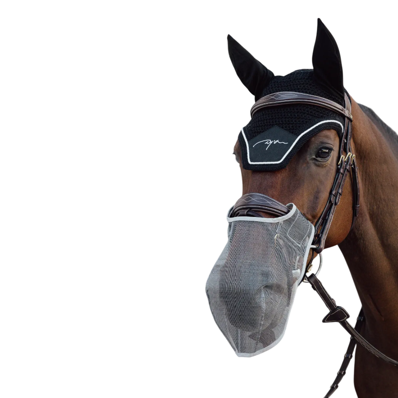 Kentucky Horsewear - Filet de nez anti-mouches gris | - Ohlala