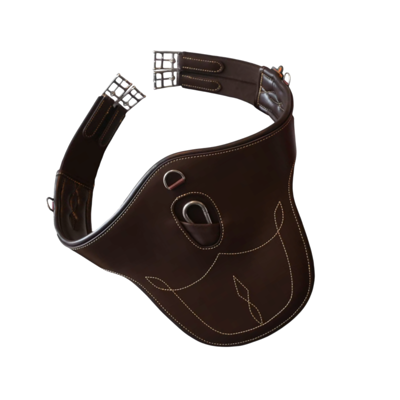 Sangle De Cou En Cuir Sabre – Marron Foncé, Tour De Poitrine, Fabrication Inconnue