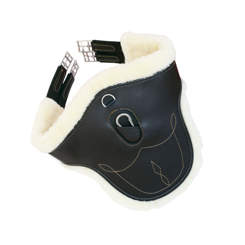 Kentucky Horsewear - Sangle bavette mouton noir | - Ohlala