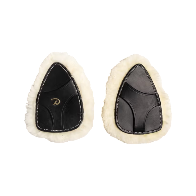 Dyon - Pad de protection en peau de mouton vegan collier de chasse 5 points D noir