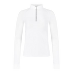 Kentucky Horsewear - Dames wedstrijdpolo lange mouwen Classic wit | - Ohlala