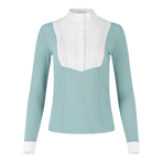 Kentucky Horsewear - Polo de concours manches longues femme Heritage Air dusty blue | - Ohlala